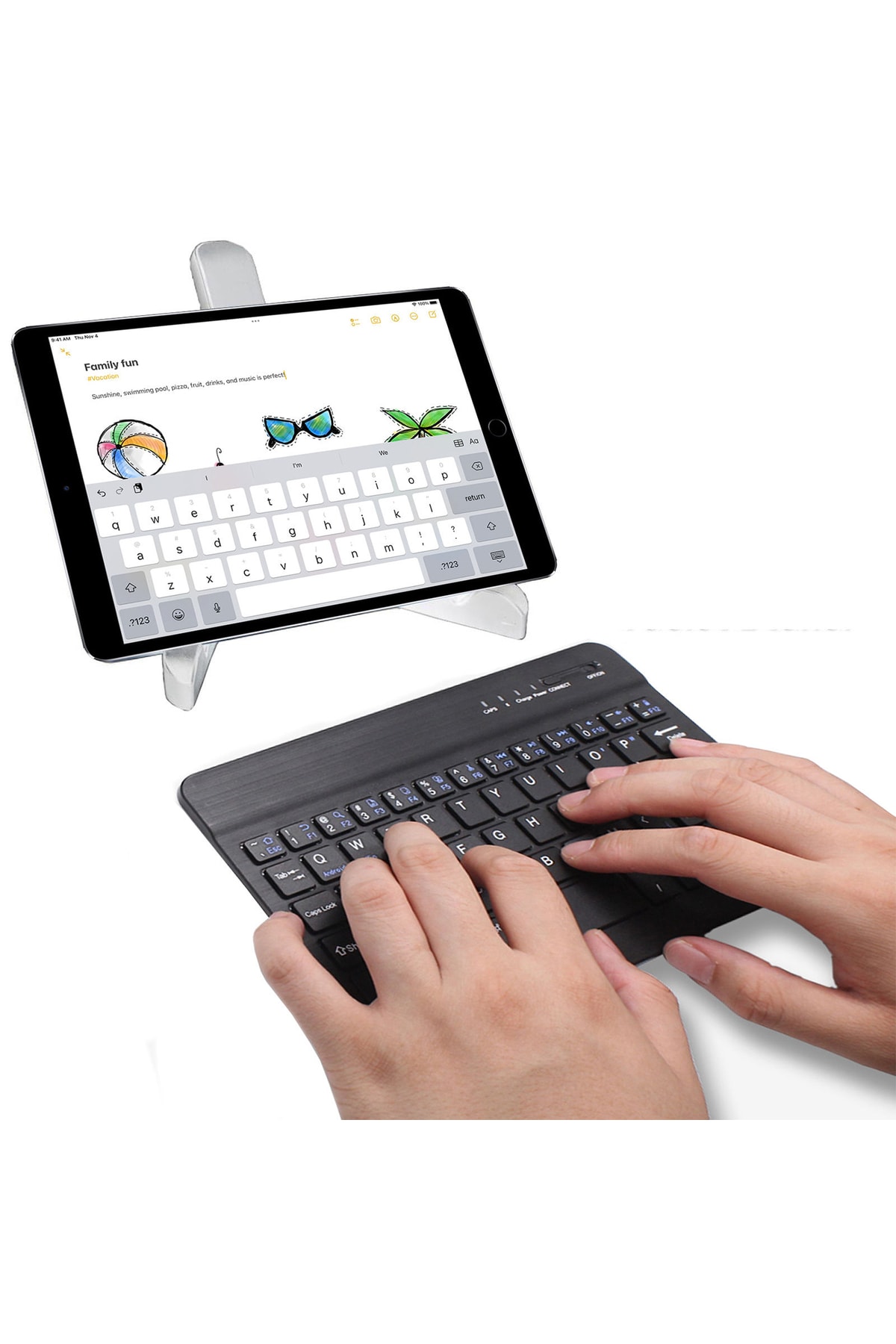 Ipad Mini 4 7.9 Inch Bluetooth Klavye 20 Cm (tr Sticker) + Tablet Standı - Al2760 2