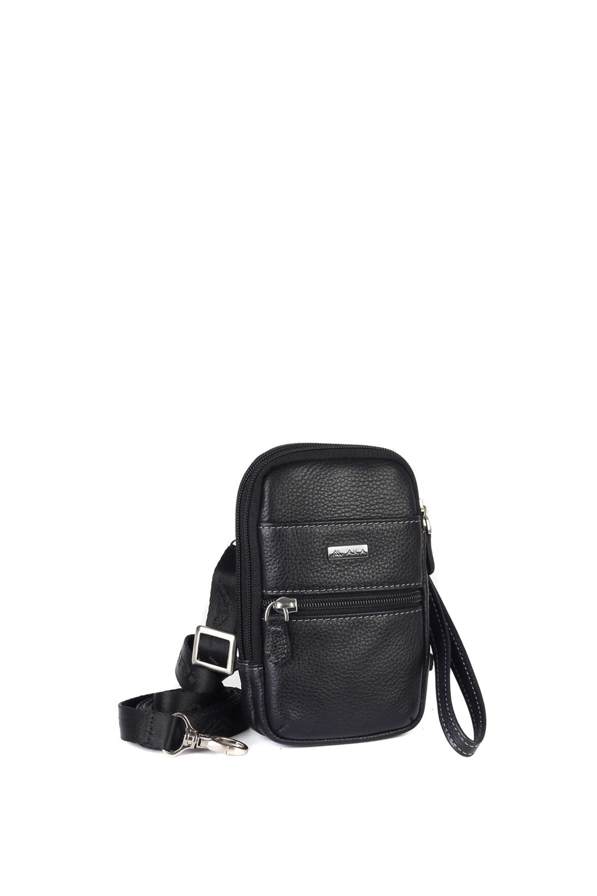 345 Genuine Leather Phone Case Black