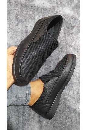 Yazlık Komfort Siyah Modern Tasarım Baba Ayakkabısı BABA01
