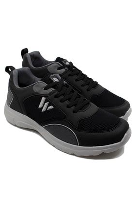 M571 Günlük Yürüyüş Fileli Rahat Erkek Spor Ayakkabı Siyah-gümüş 22MESSPPOT00007