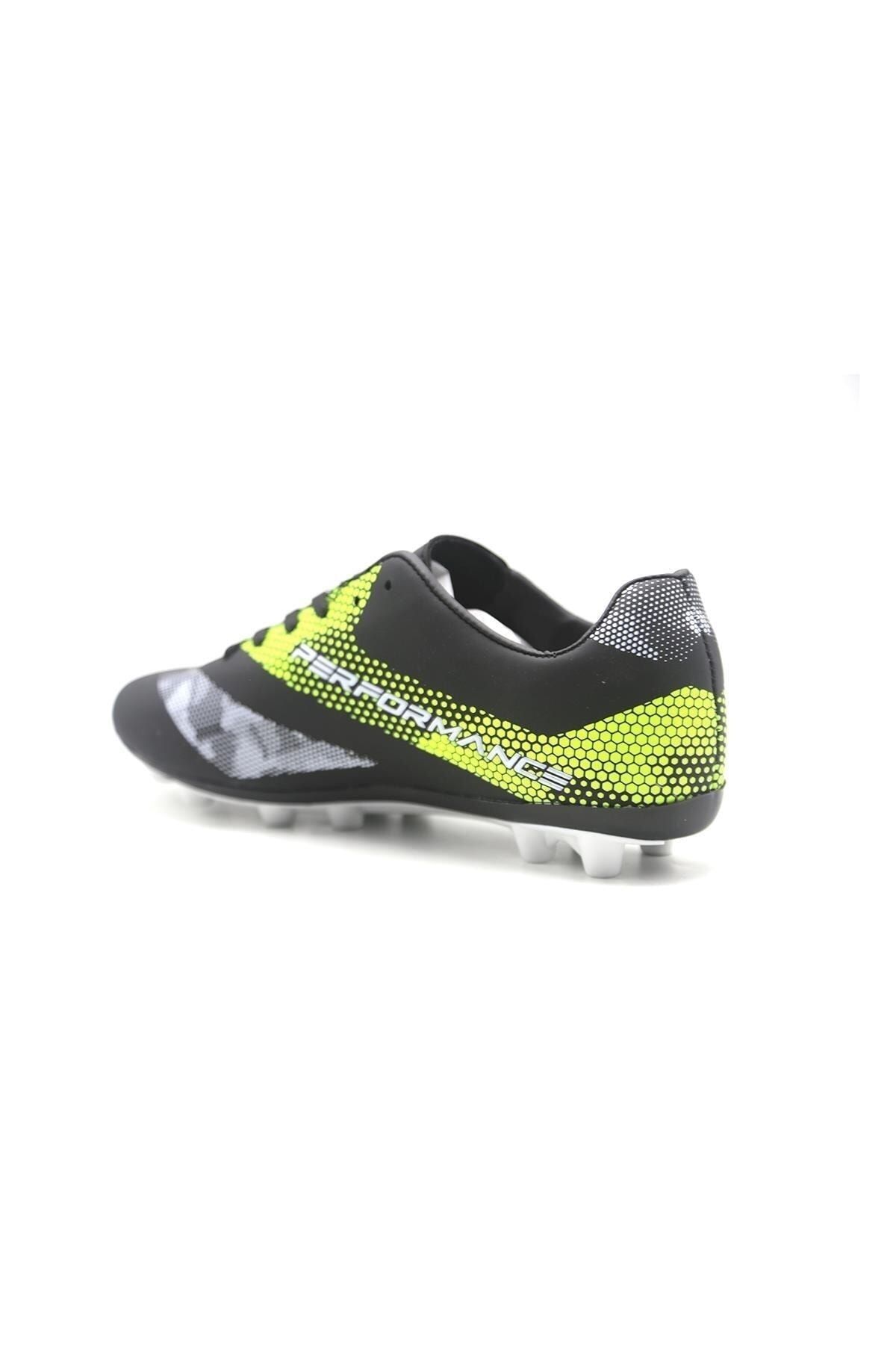 Jump-27881 Men's Black Astroturf Football Shoes 4