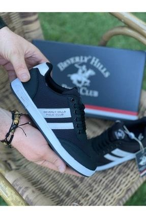 Siyah Tam Ortopedik Hafif Taban Unisex Günlük Kullanım Sneaker Ayakkabı GMS-BVRLY-10293