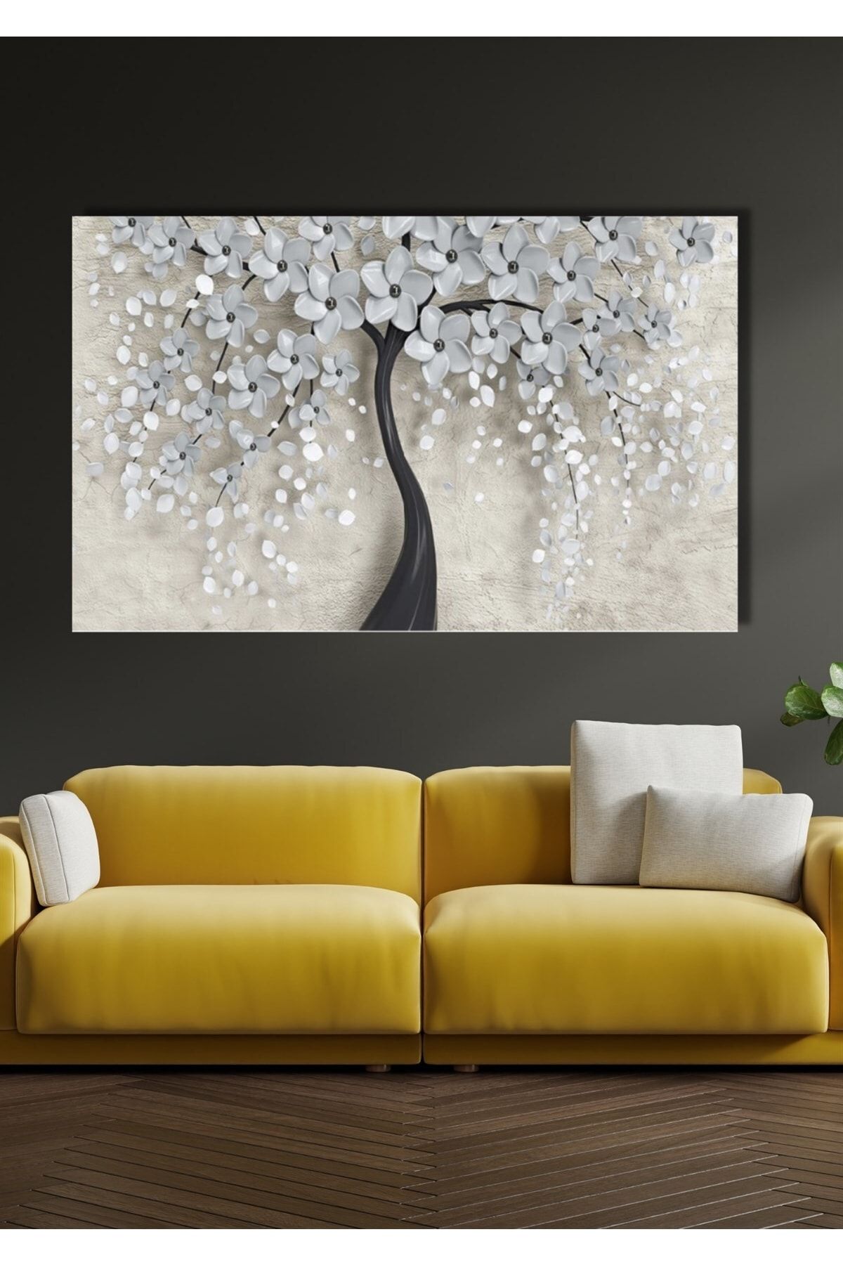NT Handmade Çiçekler 70x100cm Dekoratif Kanvas Tablo Salon Oturma Yatak Odası Ofis Antre Cafe Için Duvar Dekoru UX10435