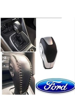 Ford 2012/2018 Otomatik Vites Topuzu Kılıfı El Yapımı Hakiki Deri Kırmızı Ipli TYC00466739943