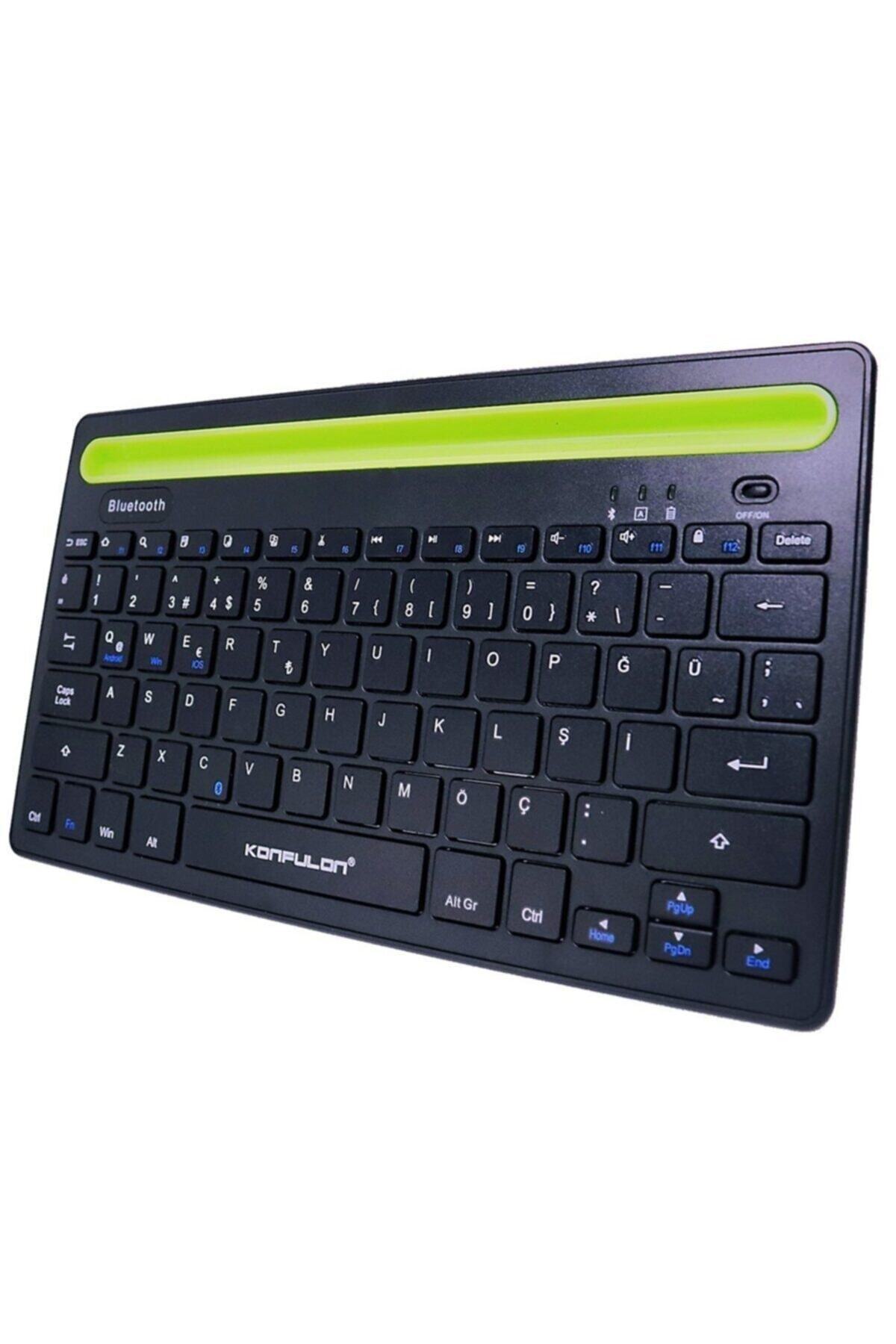 V4 Tablet Telefon Standlı Bluetooth Mac/win/android/ıos Uyumlu Kablosuz Klavye Siyah 4