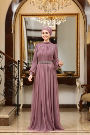 FUVAL MODA Taş Detaylı Efsane Büyük Beden Tesettür Abiye