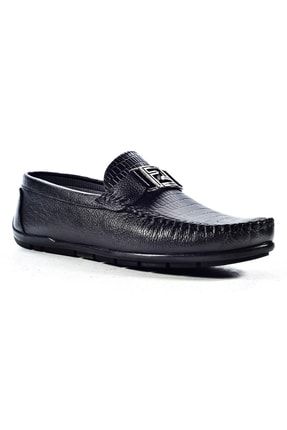 Erkek Deri Kroko Loafer Siyah TYC00471648108