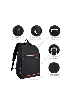 Siyah Smart Bag Gizli Usb Şarj Girişli Akıllı Sırt Çantası (3050) P1583S257