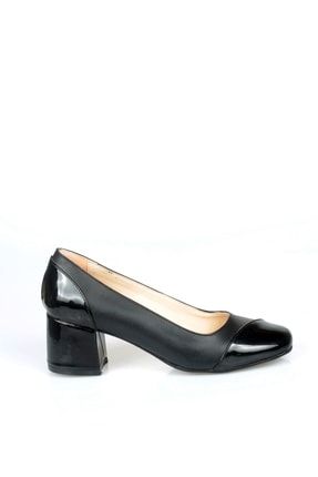 Rugan-cilt Siyah Kadın Klasik Topuklu Ayakkabı PRA-6330948-327361