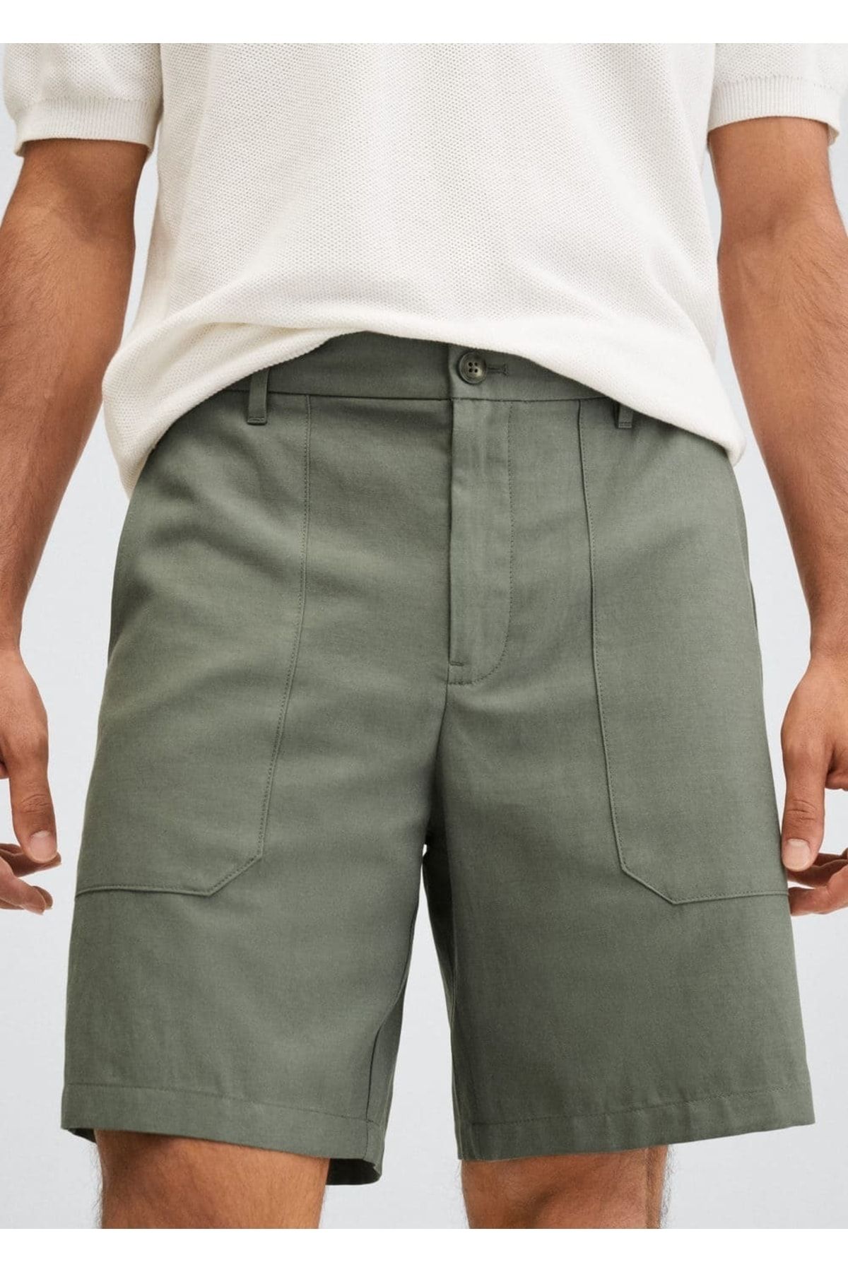 MANGO Man-Linen Lyocell Shorts 6