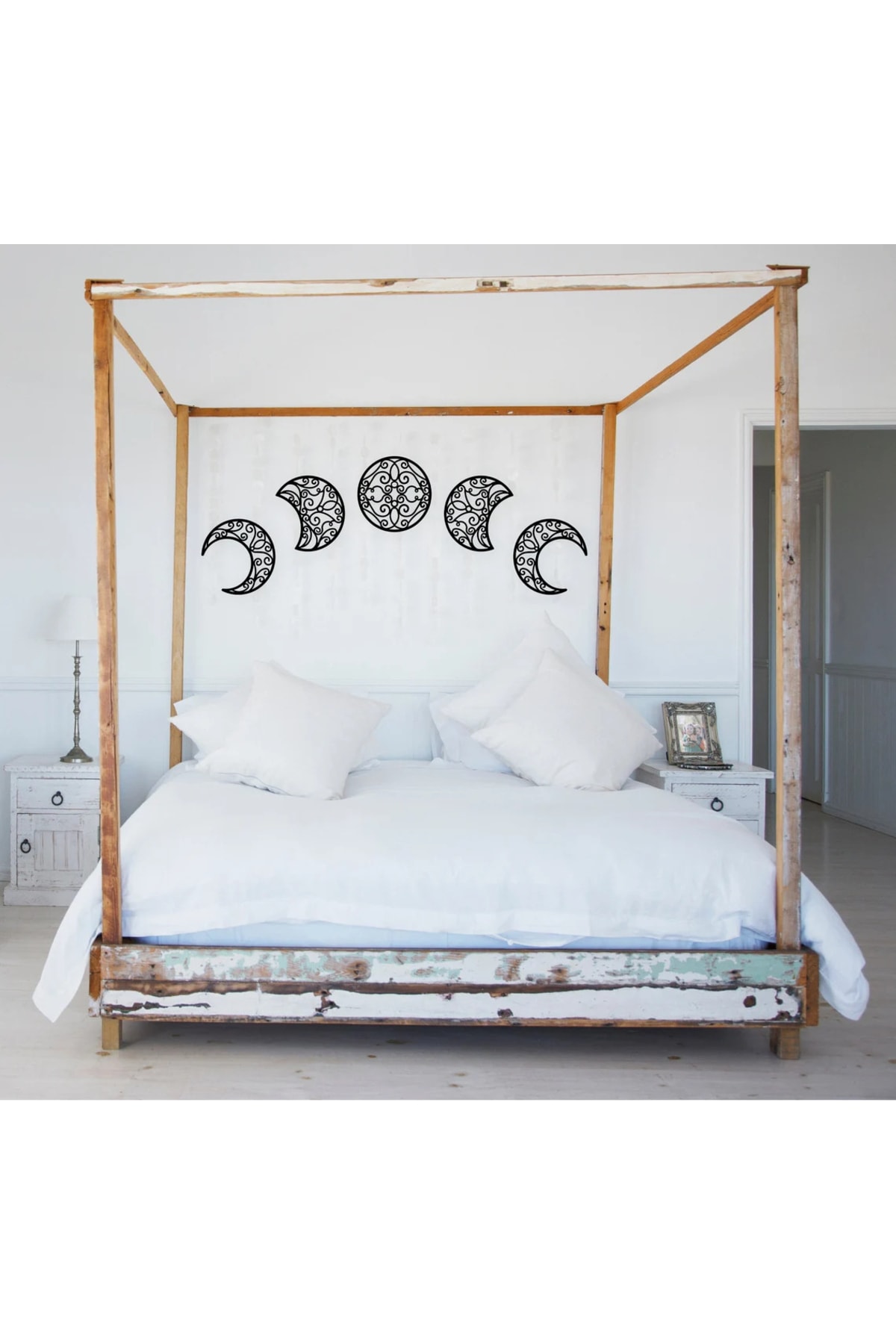 Moon Phase Wooden Wall Table