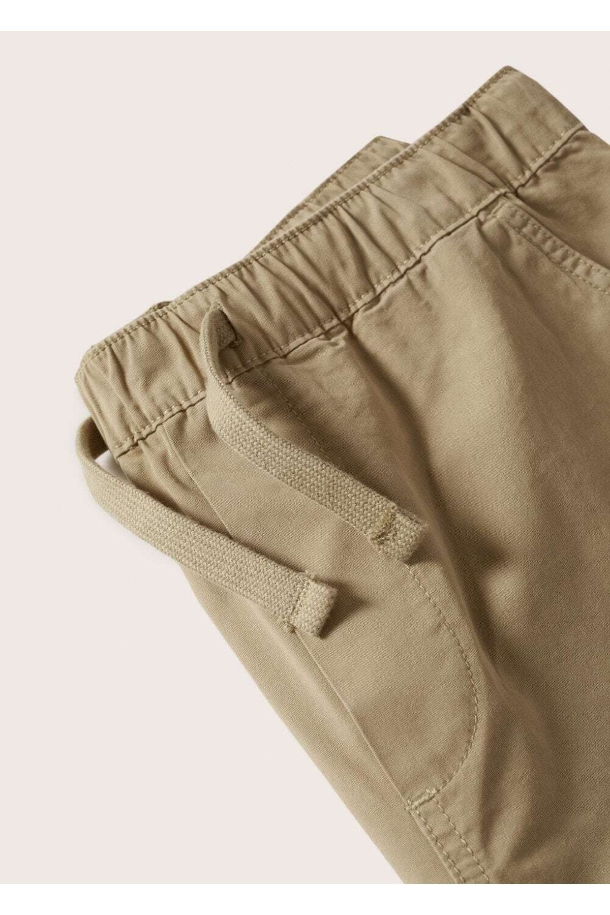 Mango Teen-Beige Plus Size Shorts & Bermuda for Kids 5