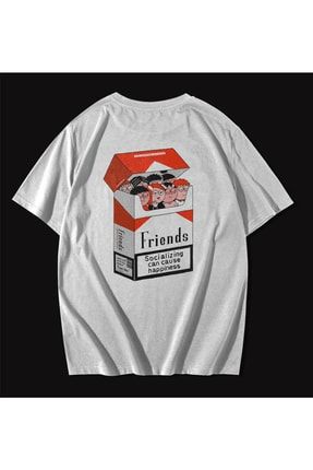 Oversize Unisex Friends Are Like Marlboro Beyaz T-shirt Tee Tişört rebel001