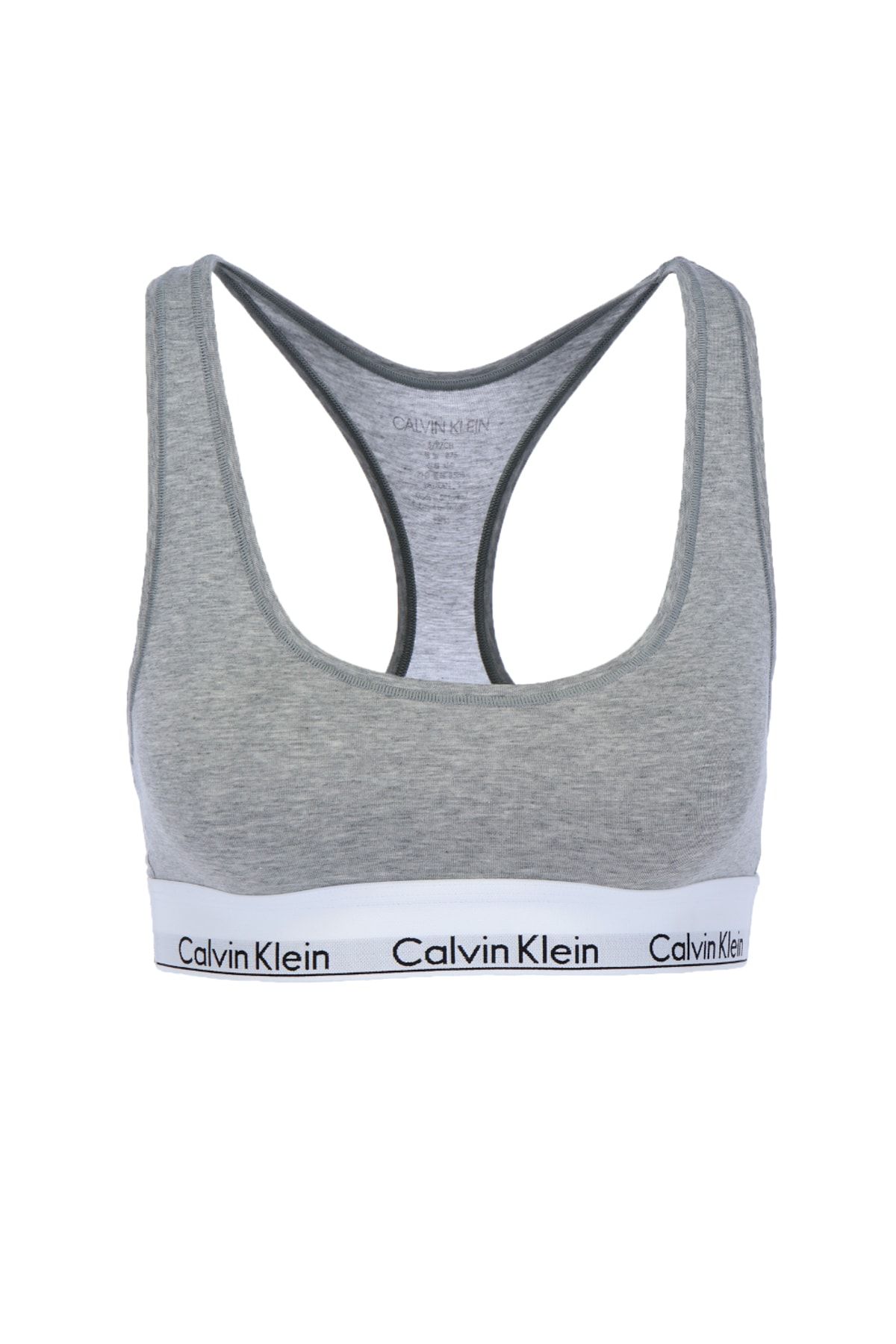 Calvin Klein Sports Bra - Gray - With Slogan - Trendyol