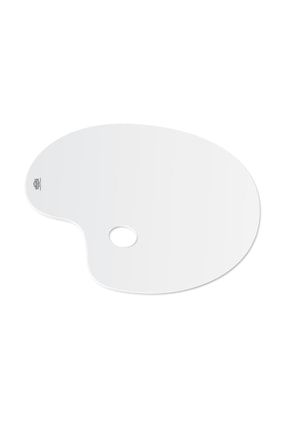 Plastik Beyaz Oval Palet 25x35cm PALH32004