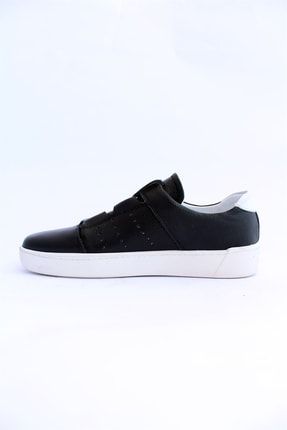 Mrd 0074 Sneakers Siyah Deri Kauçuk Taban Hakiki Deri Erkek Ayakkabısı mrd 0074