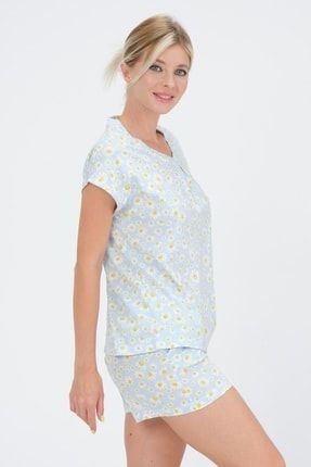 Desenli Kadın Pijama Takımı %100 Pamuk Gecelik Eşofman RPT