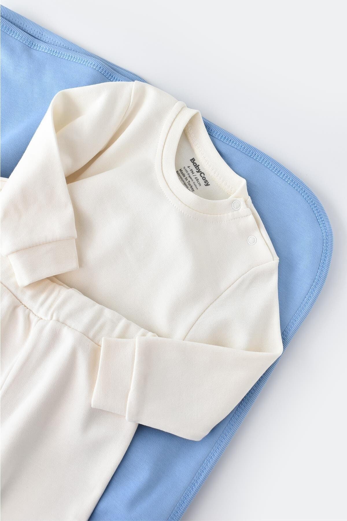 ست نوزادی پسرانه – دخترانه اکرو BabyCosy | İNTERLOK-6 اورجینال - تصویر 2