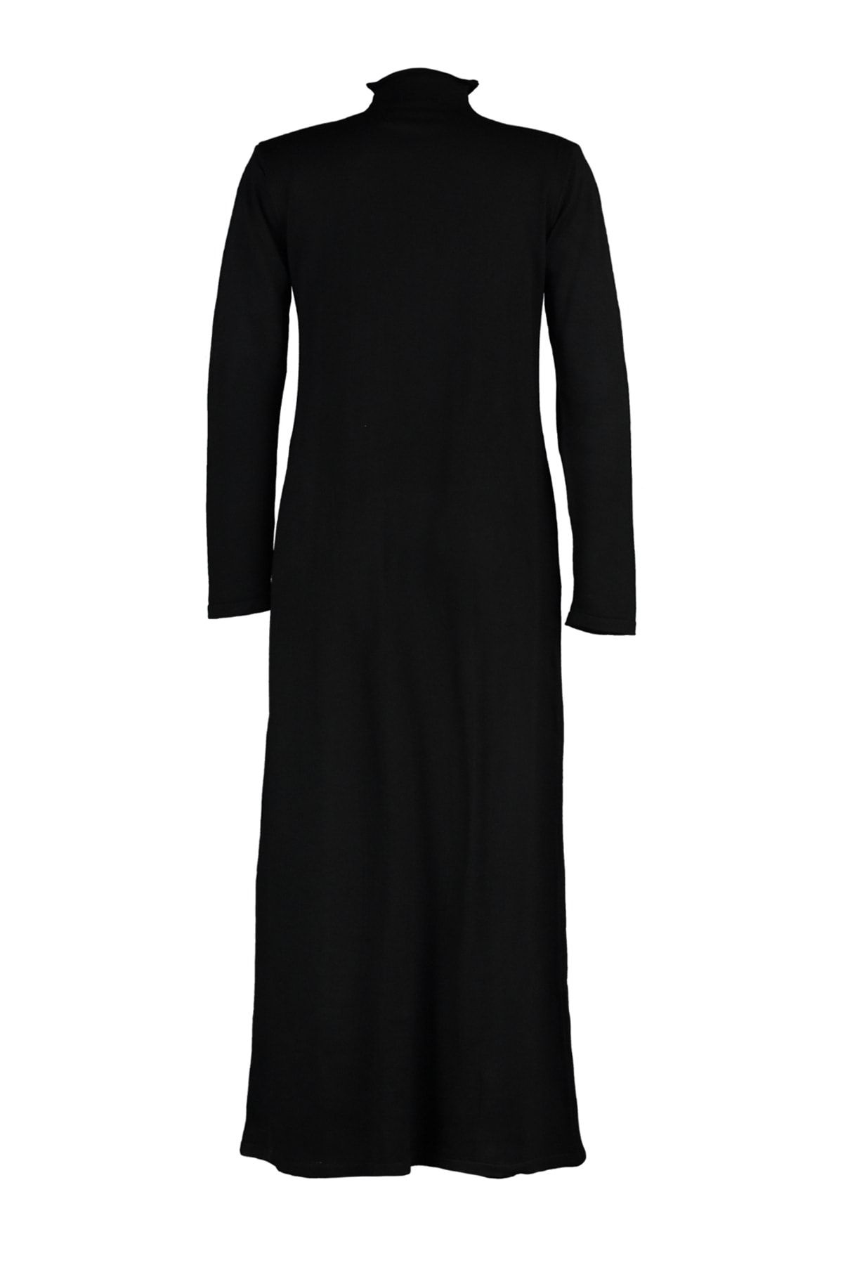 Trendyol Modest-Schwarzes Rollkragen-Strickkleid TCTAW23EB00001 7