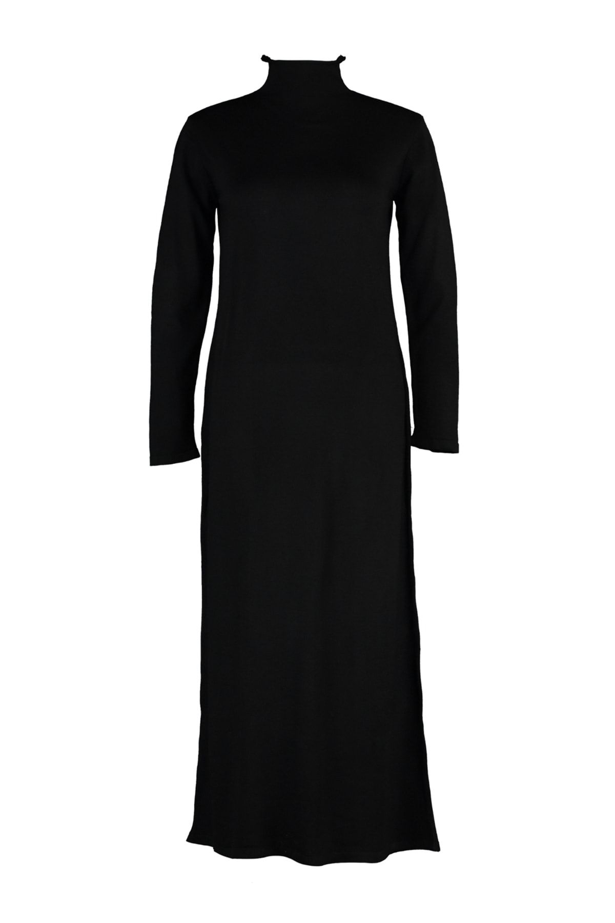Trendyol Modest-Schwarzes Rollkragen-Strickkleid TCTAW23EB00001 6