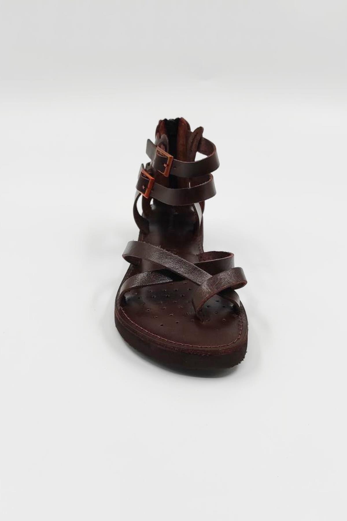 Mammamia Hakiki Deri Kadın Sandalet 102022y