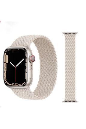 Apple Watch 38 Mm - 40 Mm S/m Size Solo Loop Örgü Tekstil Kordon - Yıldız Işığı 12486