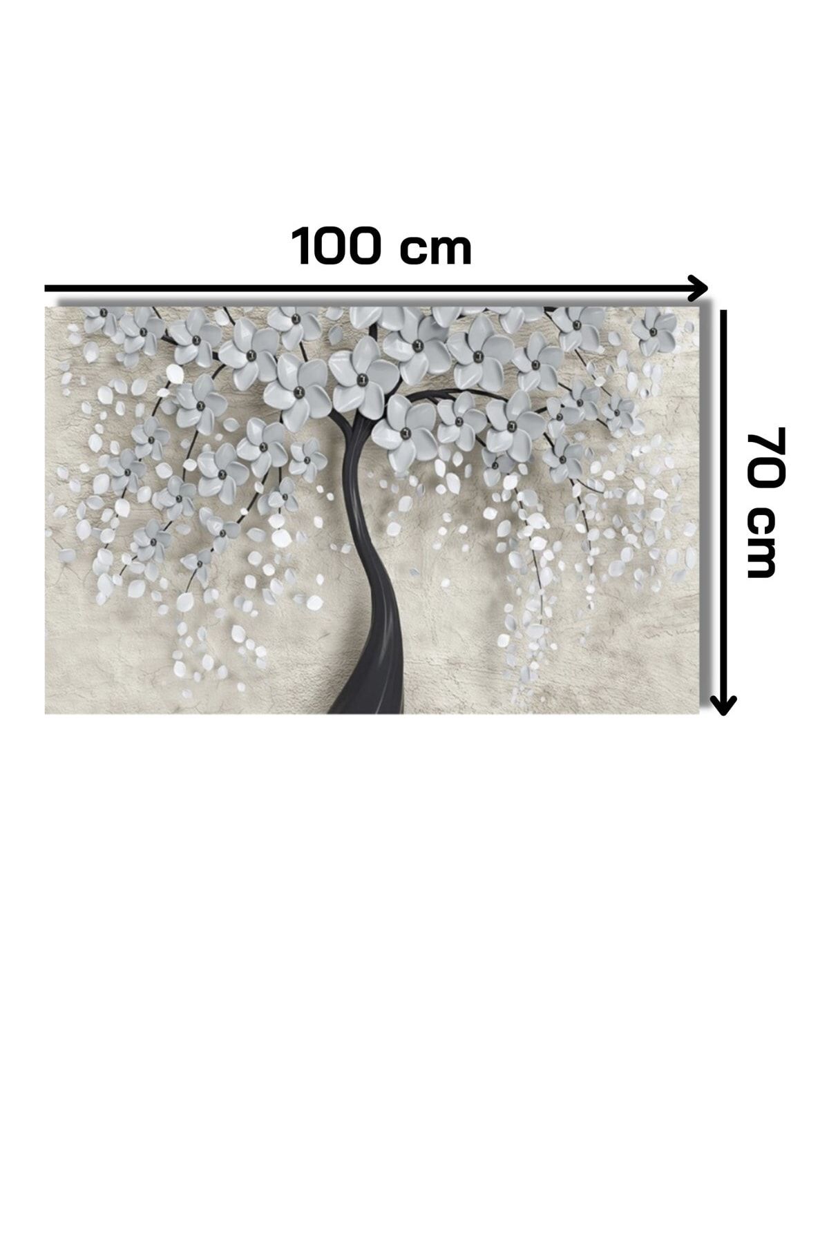 NT Handmade Çiçekler 70x100cm Dekoratif Kanvas Tablo Salon Oturma Yatak Odası Ofis Antre Cafe Için Duvar Dekoru UX10435