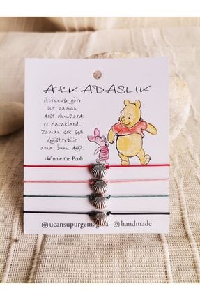 Gümüş Renk Istiridye Figürlü 4lü Arkadaşlık Bilekliği AKB28899