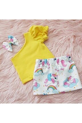 Kız Çocuk My Little Pony Unicorn Desenli Etek Bluz Takım ETKPONY
