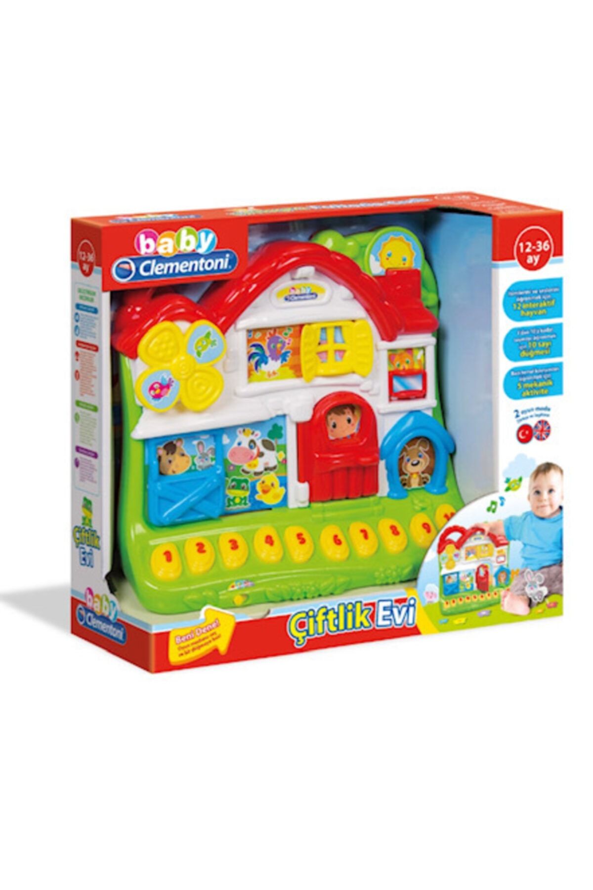 baby clementoni bebek ingilizce turkce egitici oyuncak ev fiyati yorumlari trendyol