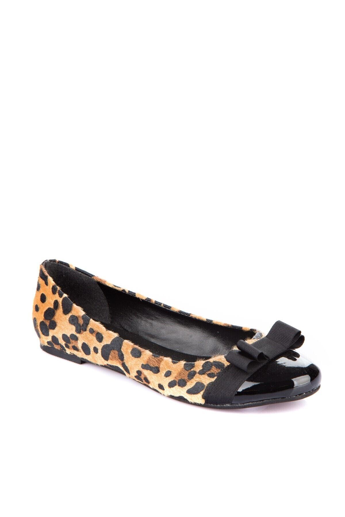 Fox Shoes-Balerini de damă Black Leopard 9726019502 3