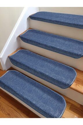 Mavi Kendinden Yapışkanlı Merdiven Basamak Paspası / Halısı DMT4