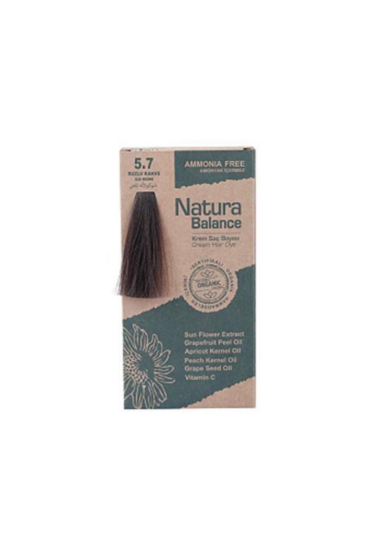 NATURABALANCE Natura Balance - Organik Krem Saç Boyası 5.7 Buzlu Kahve 60ml