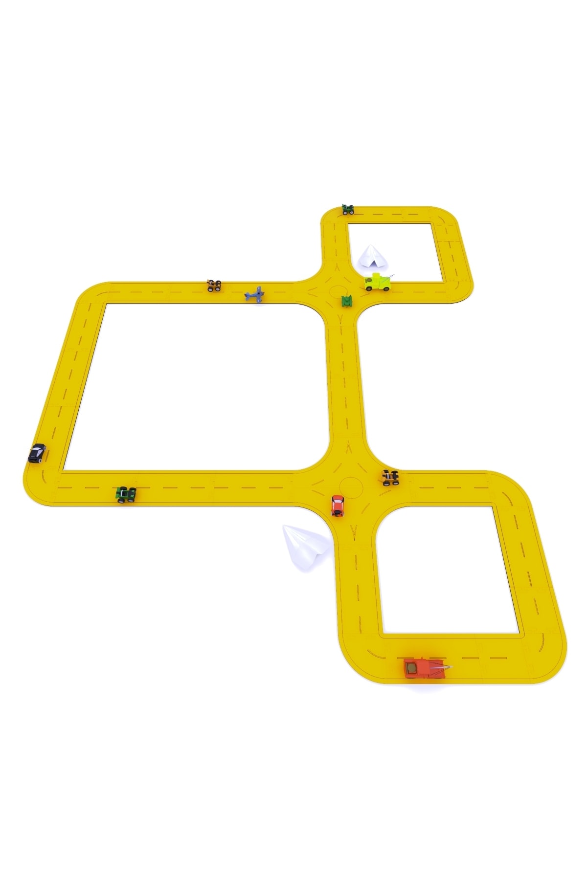 KUK Design Kuk's 52 Parça Dev Ahşap Yol Araç Oyun Seti Eğitici Oyuncak Puzzle fotoğrafı 3 (önizleme)