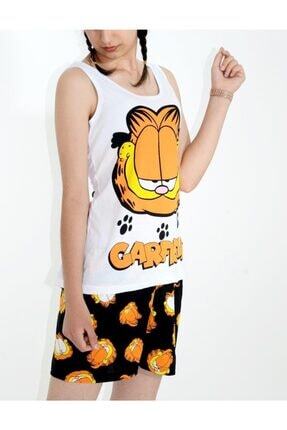 Buraklife Garfield Baskili Sortlu Pijama Takimi Fiyati Yorumlari Trendyol