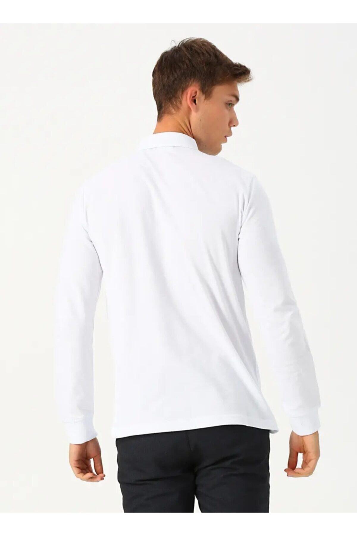 سویشرت مردانه سفید یو اس پولو | G081GL082.000.838920 اورجینال - تصویر 3