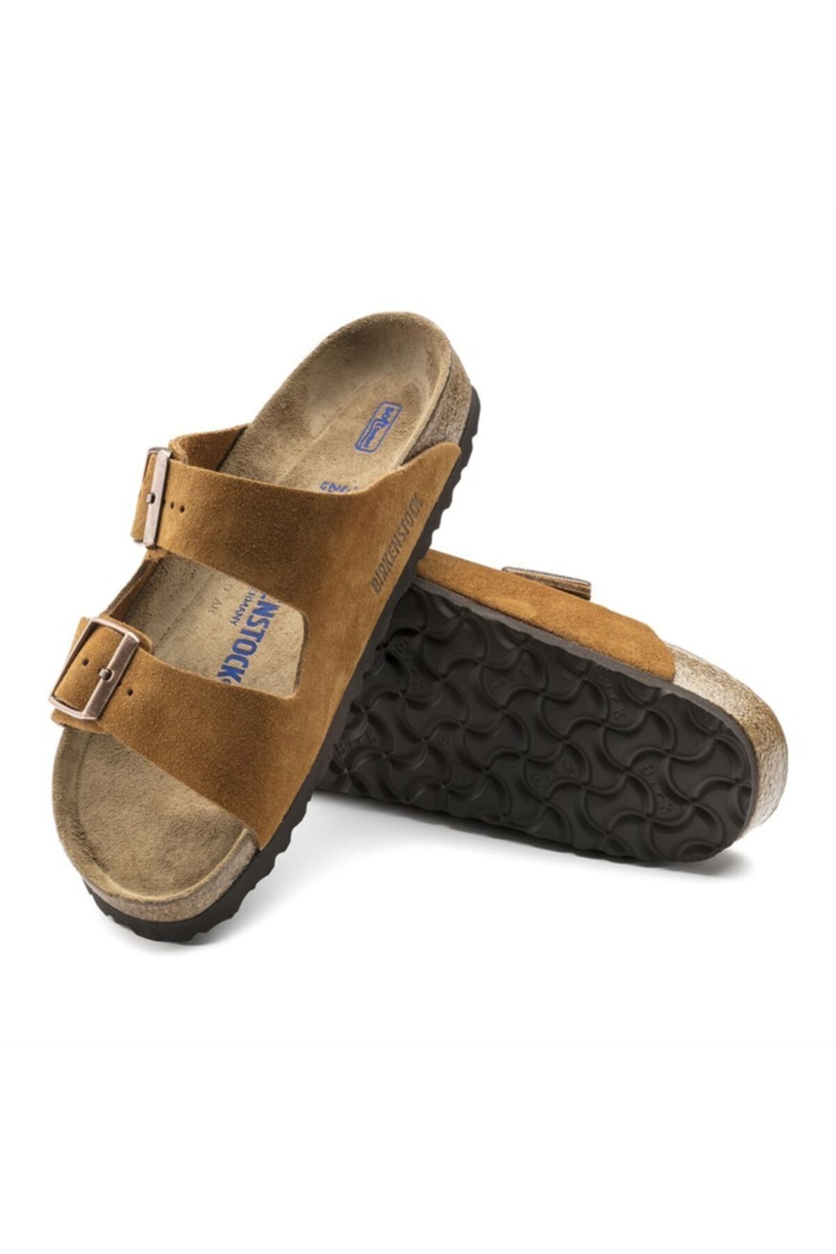 دمپایی بیرکن استاک زنانه چرم مصنوعی قهوه ای  راسته      Beachwear | Birkenstock 1009527 VN - تصویر 4