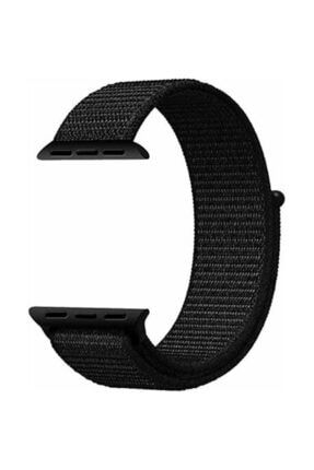 Desenli Apple Watch 1 2 3 Için 38 Mm Desenli Siyah Nike Loop Model Kayış Cırtlı 38mmcırt