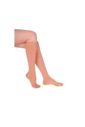 Kadın Ten Varis Çorabı Diz Altı Ccl2 (Yüksek Basınç) Burnu Açık K-900101012187