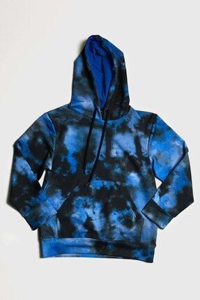Batik Boyalı Kapüşonlu Unisex Çocuk Sweatshirt CL0114011-18