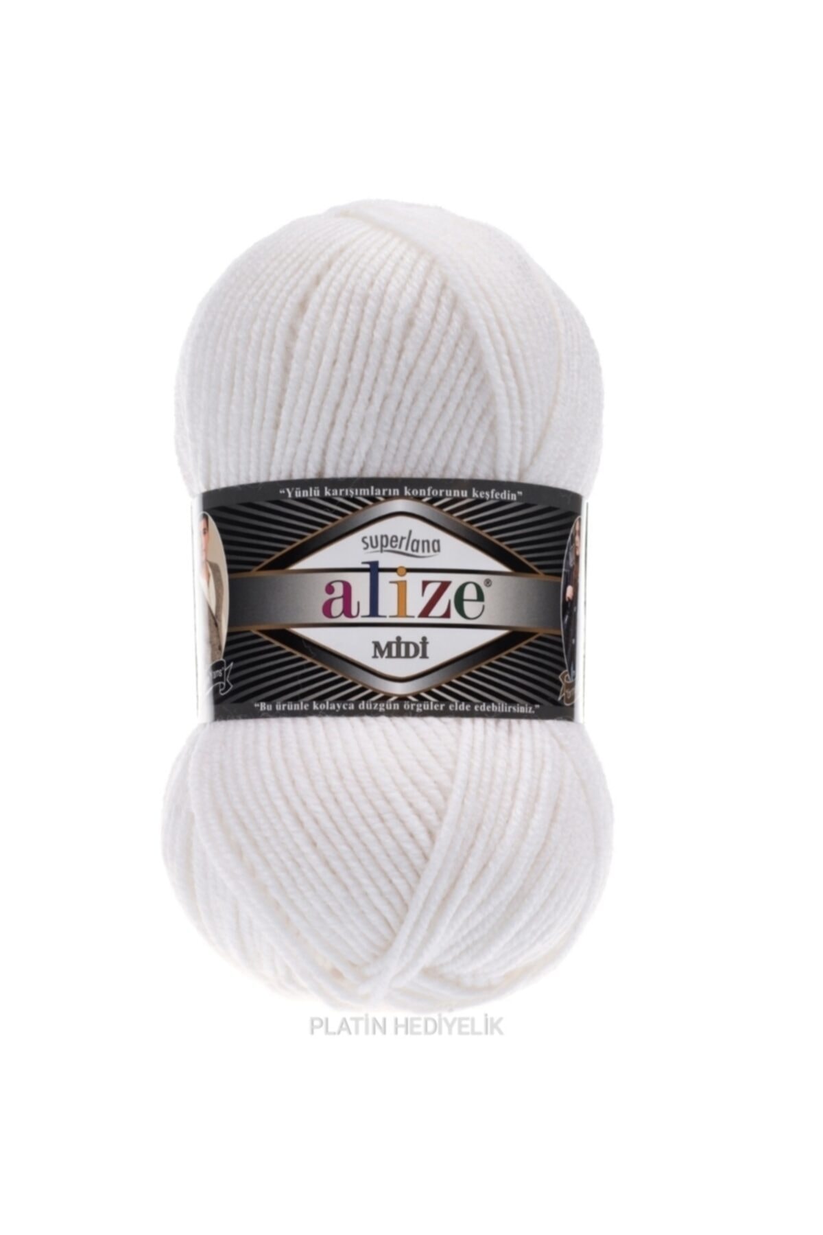 ( 5 Pcs ) Superlana Midi 55 White Hand Knitting Yarns Vest Cardigan Rope Scarf Sweater Yarn