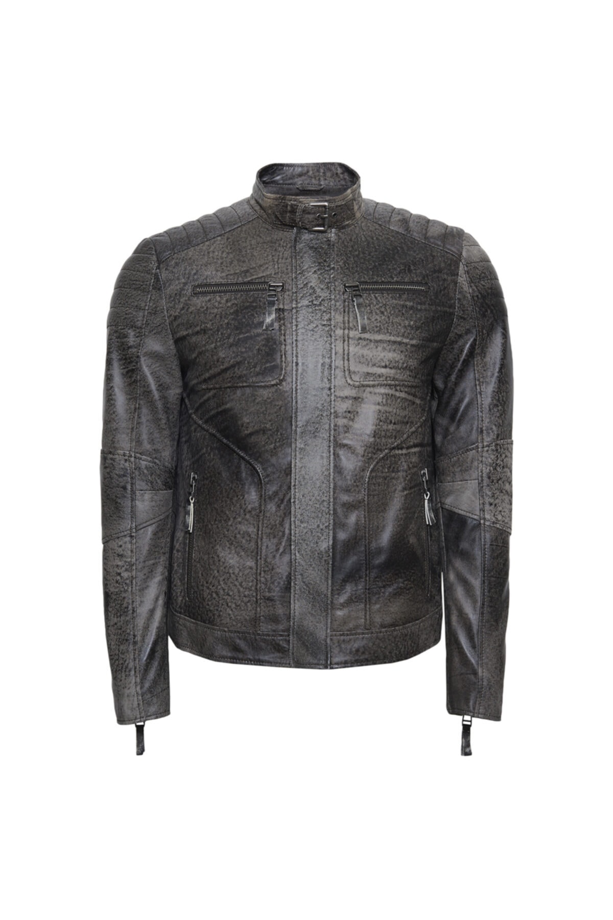 دسا کت چرمی مردانه خاکستری نانسی وینتیج