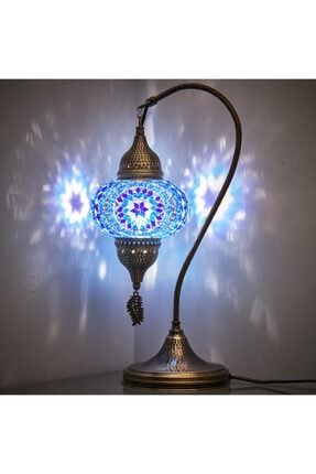 El Yapımı Mozaik Masaüstü Lamba Renkli Otantik Masa Komodin Gece Lambası demmexlamp469