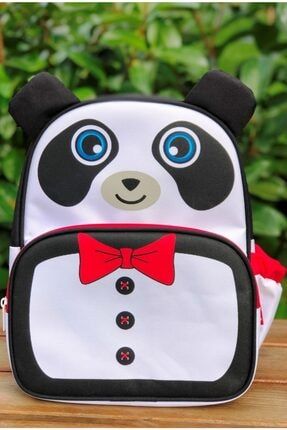 Unisex Çocuk Beyaz Sevimli Panda Anaokul Sırt Çantası lby-PA2