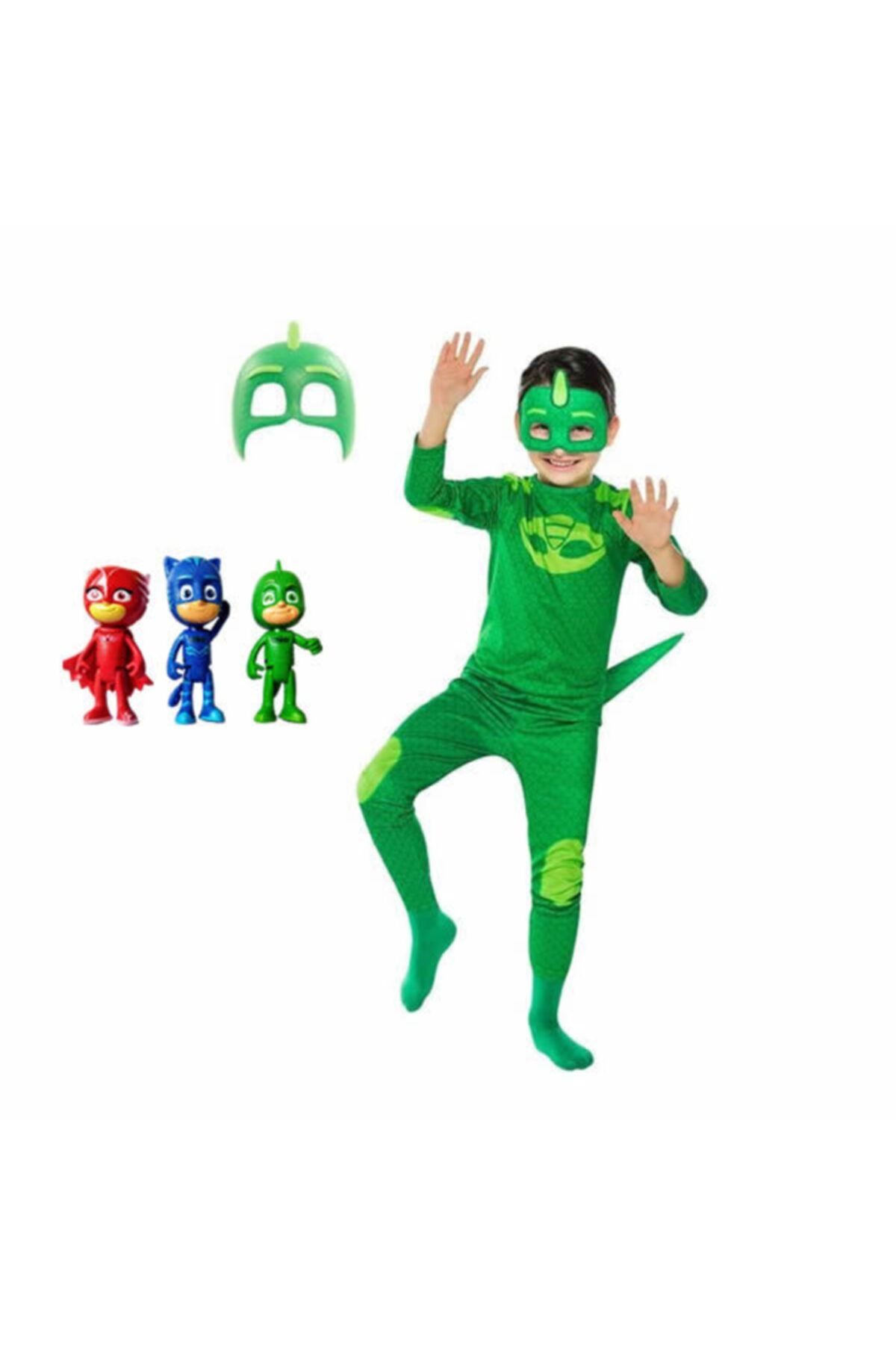 SEDIRLI Pj Mask Paja Masks 3-Piece Мини-фигурка Игрушка и ящерица Гекко Детский комплект из 2 костюмов в масках VV712V