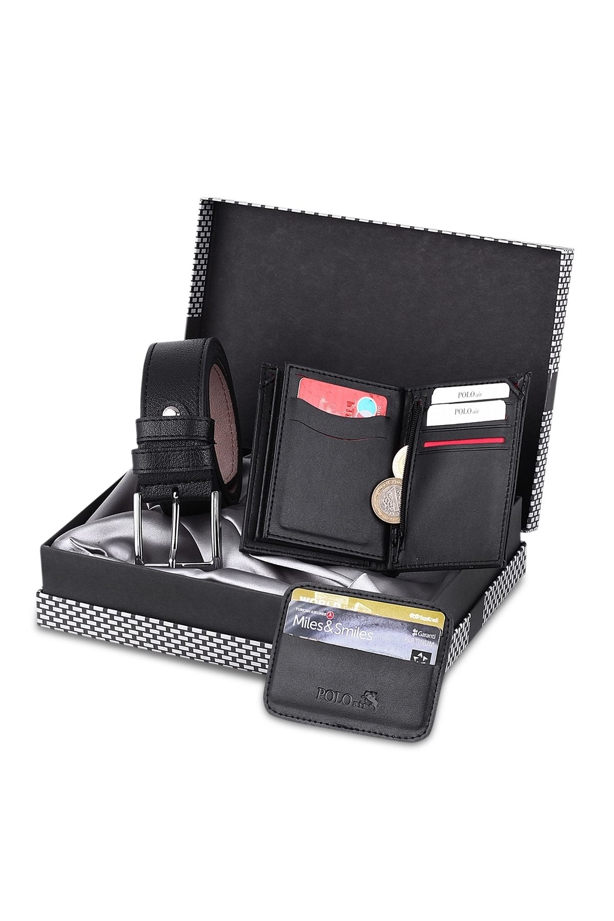 کیف پول مردانه تولدت مبارک کارت کمربند مجموعه polo air