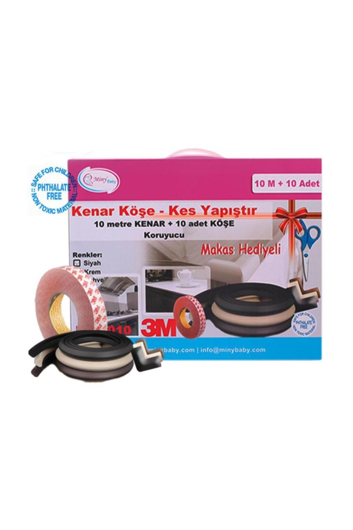 Kenar Köşe Kes Yapıştır Makas Hediyeli 10 Metre Kenar 10 Adet Köşe