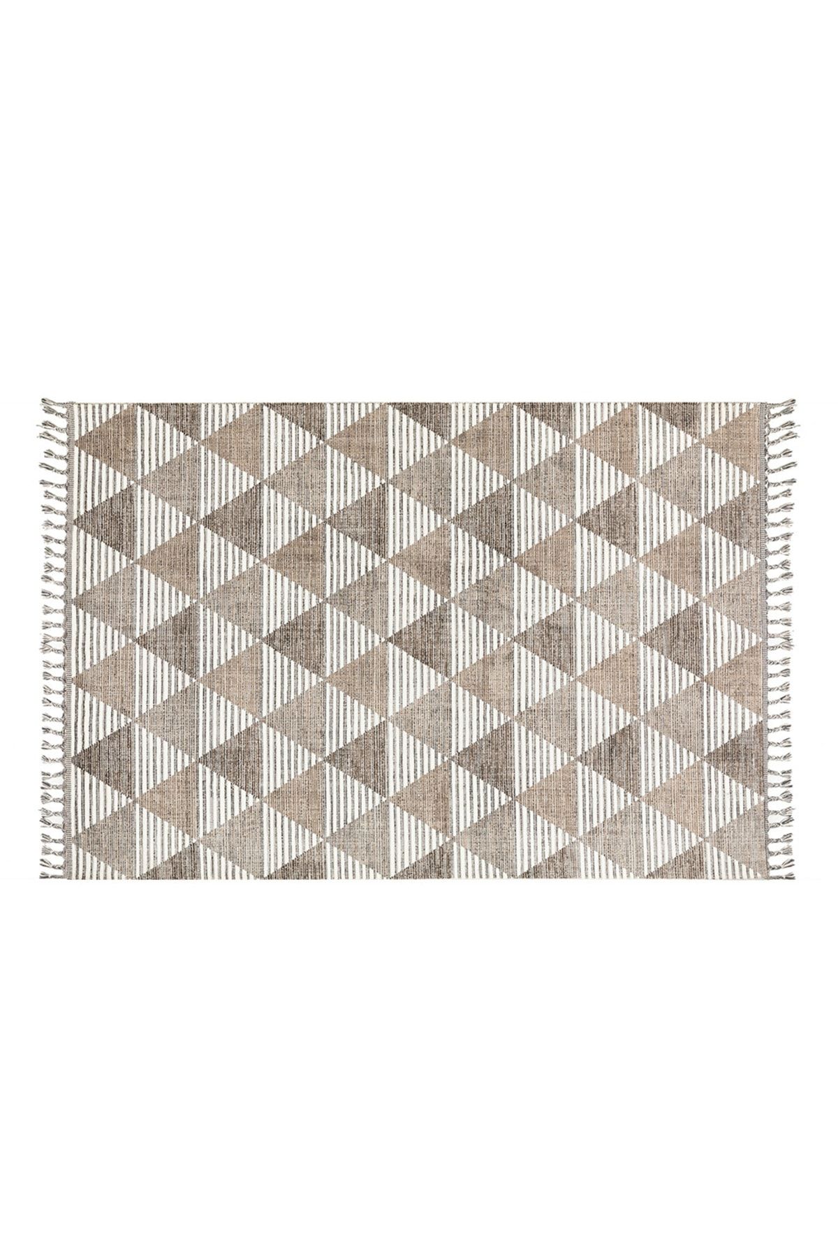 English Home Modest Grid Dokuma Halı Gri