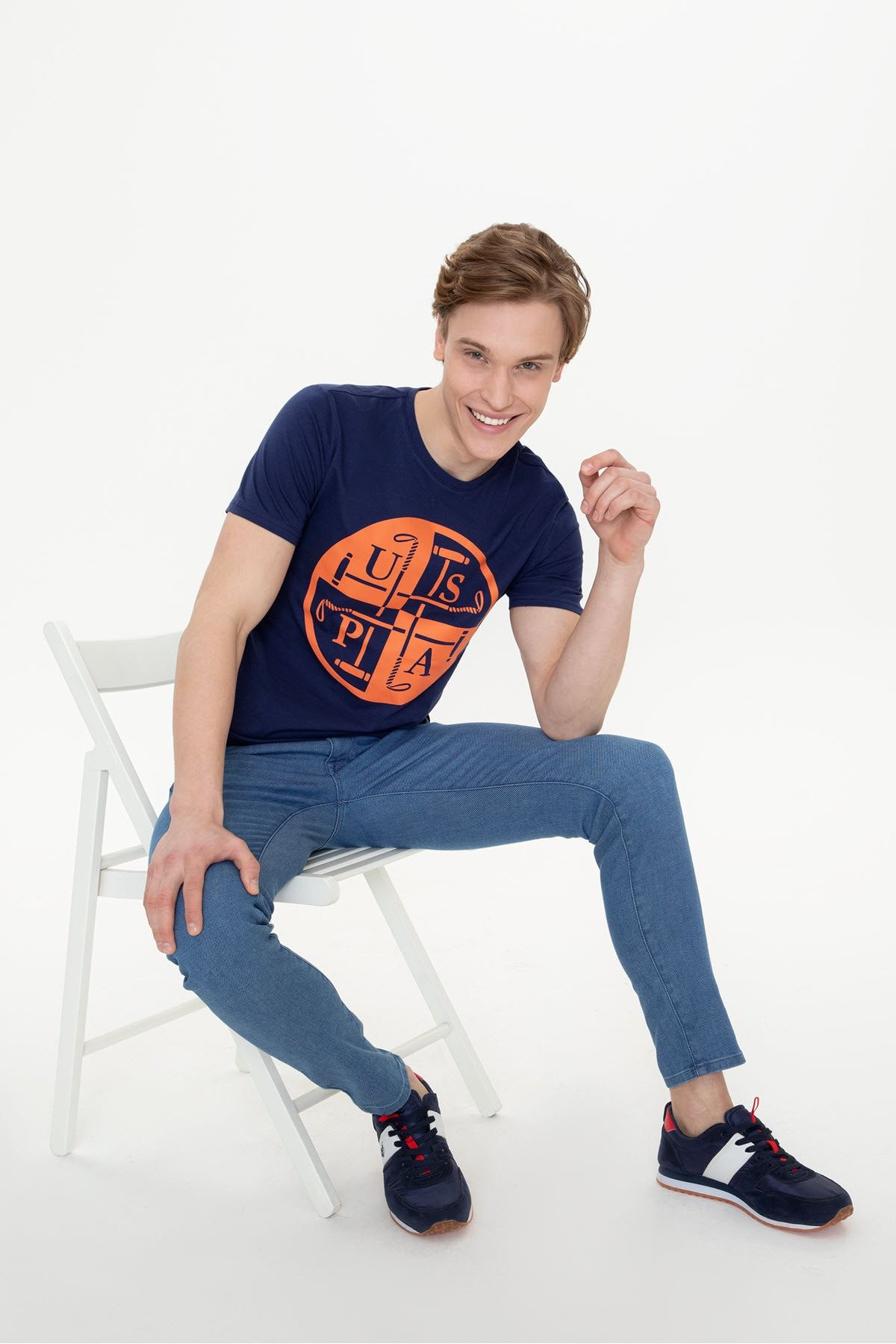 تی شرت آبی مردانه سرمه ای U.S. Polo Assn.