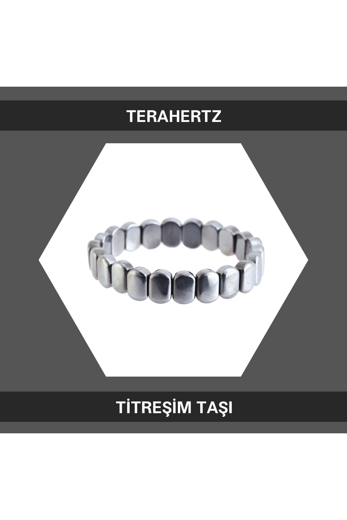 Sahi Aksesuar-Natural Terahertz Stone Natural Stone Elastic Bracelet 1